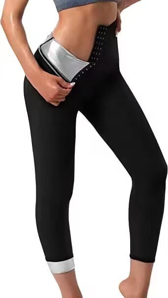 Cross-border Women's High-Waist Shapewear Sweat Pants Yoga Button Waistband Butt-Lifting Tummy-Control Fitness Sweat Suit Yoga Pants