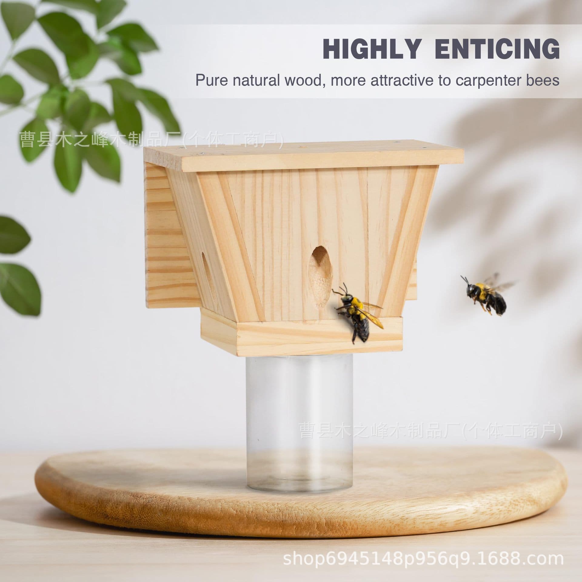 Cross-border Wooden Carpenter Bee Trap