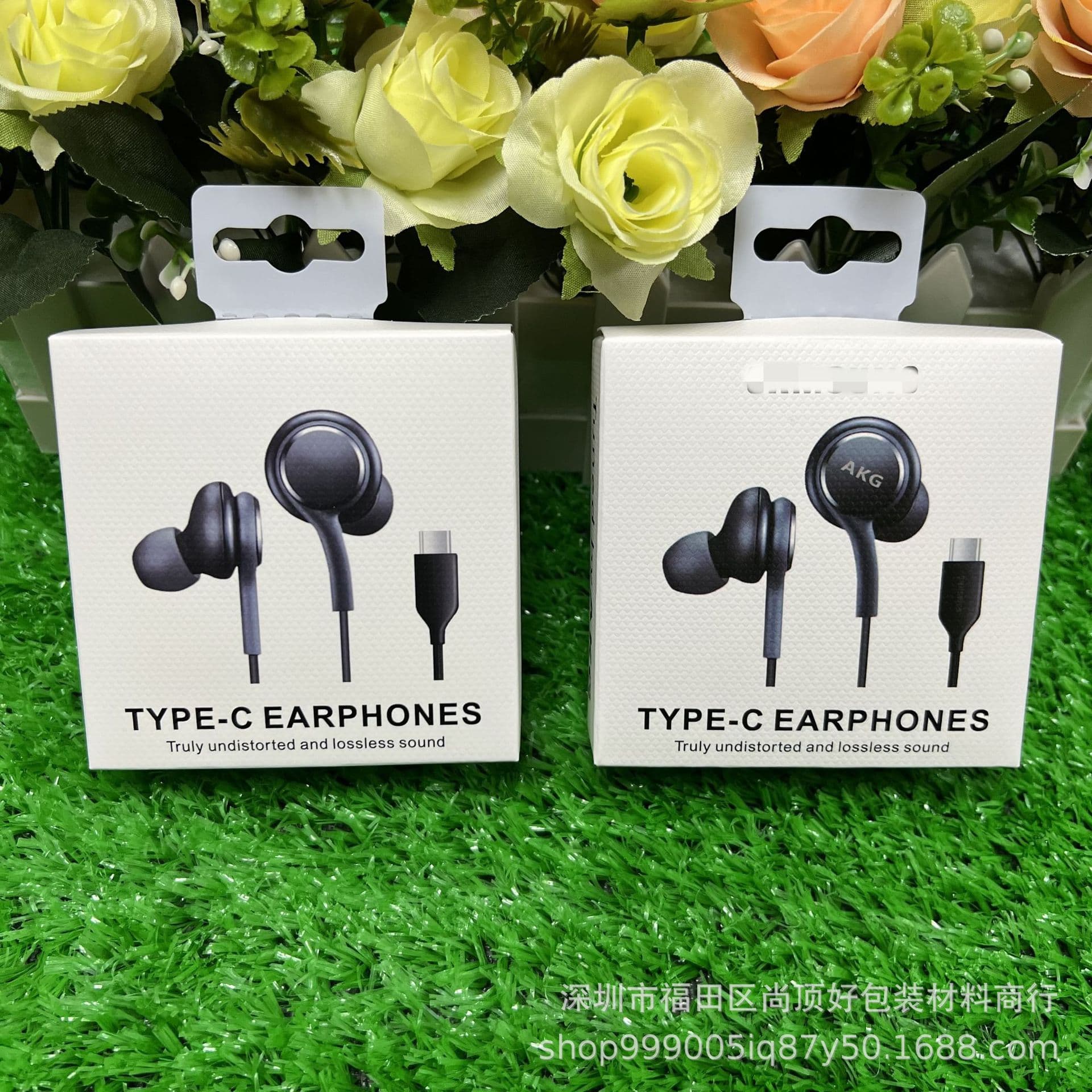 Samsung Type-C Earphone Packaging Box, Compatible with AKG Type-C Earpieces (Unisex Embossed Design)