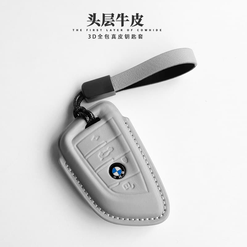 Genuine Leather BMW Key Case Cover for 3 5 X1 X2 X3 X7 X5 X6 Blade Key Fob