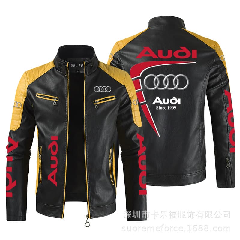 Cross-border foreign trade hot men's European size motorcycle leather clothing Oti racing clothing men's PU leather jacket coat
