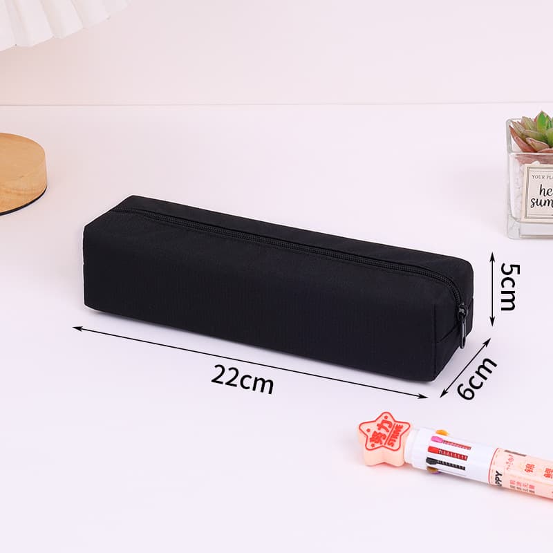 Best-selling Solid Color Pencil Case Octagonal Simple Stationery Box Student Large Capacity Pen Bag Premium Custom Text