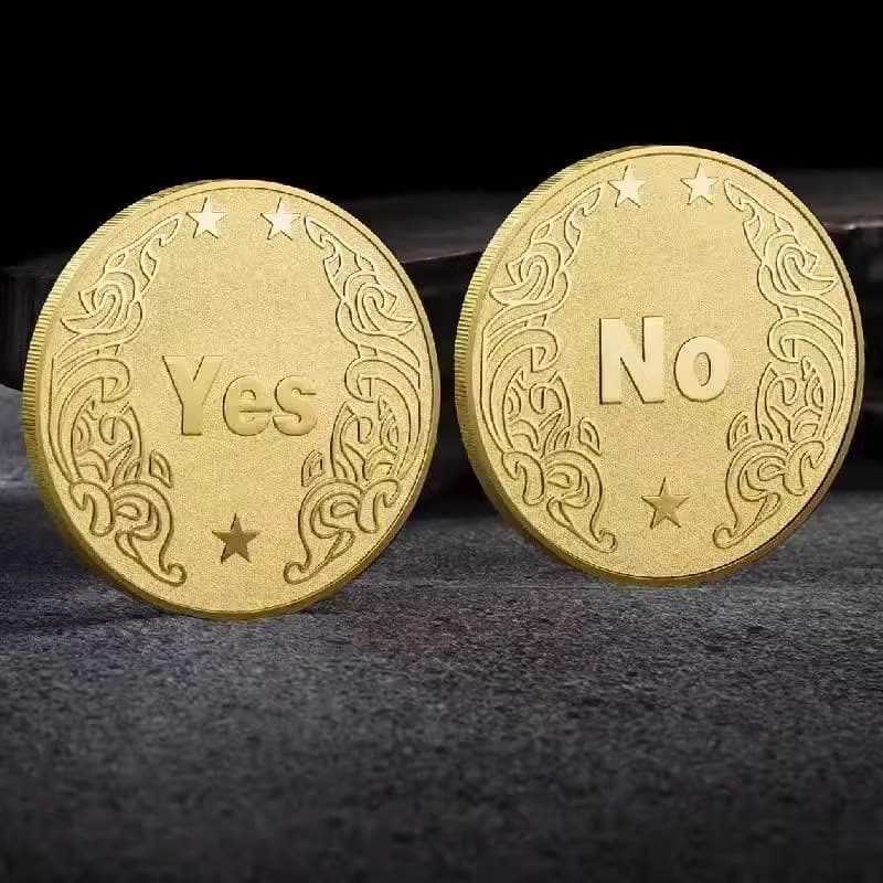 YES/NO decision-making coins, lucky wishing coins, props, toys, creative gifts, commemorative coins, niche high-end gifts
