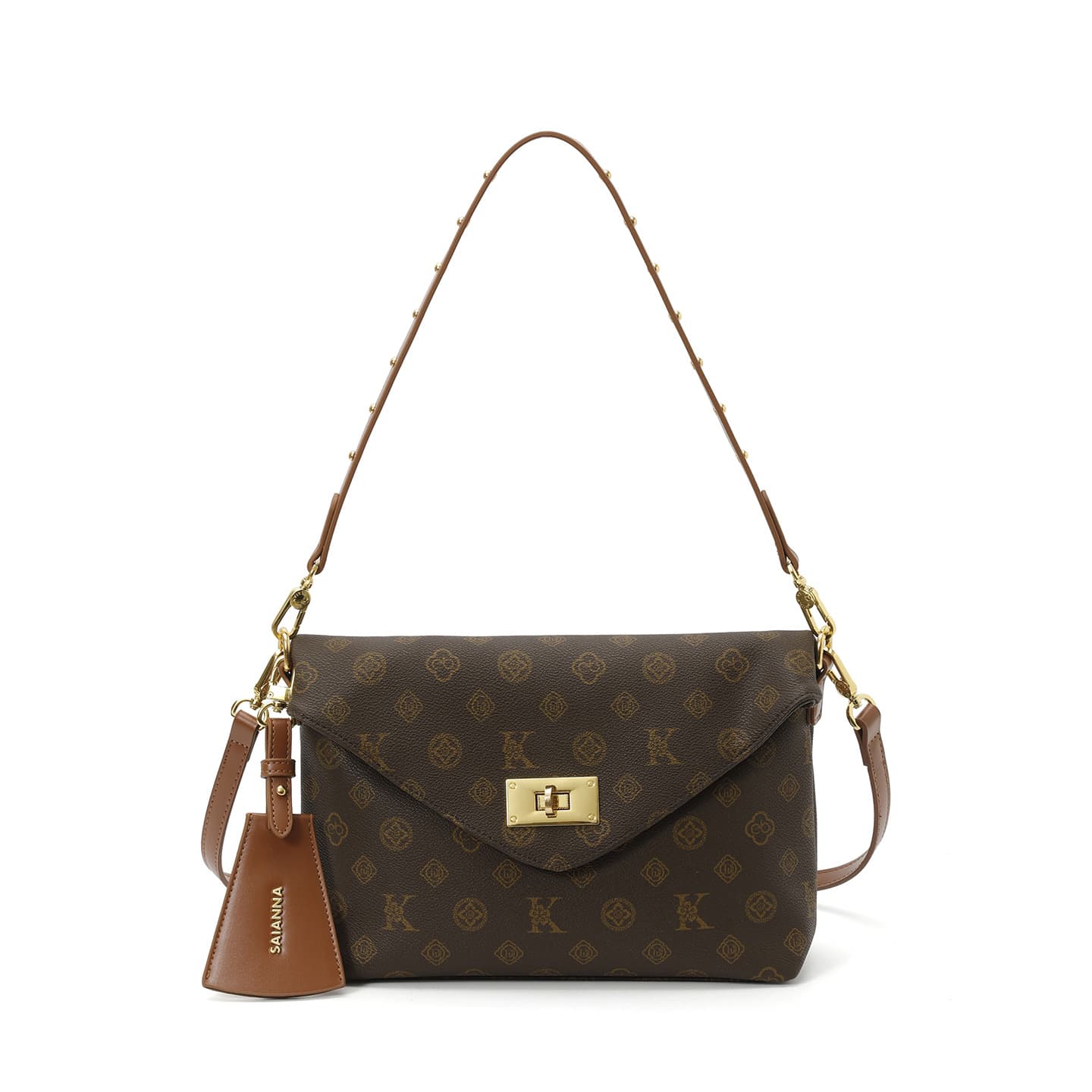 2026 New Custom Vintage Floral Pattern Handbag Women's Fashion Tote Bag Light Luxury Versatile Crossbody Bag