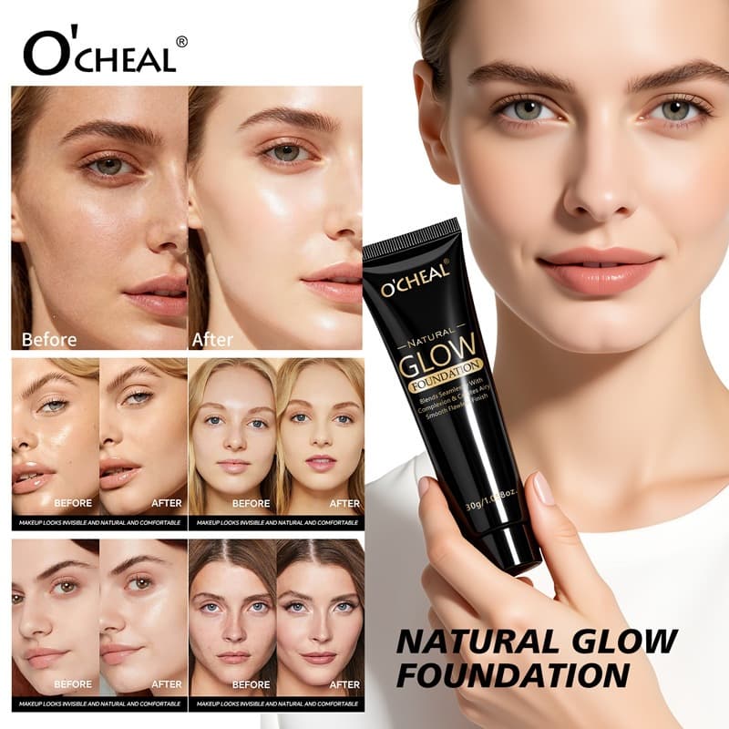 Cross-border OCHEAL soft focus long-lasting makeup foundation, natural clear, silky, makeup-proof, waterproof, non-stuck, long-lasting makeup foundation