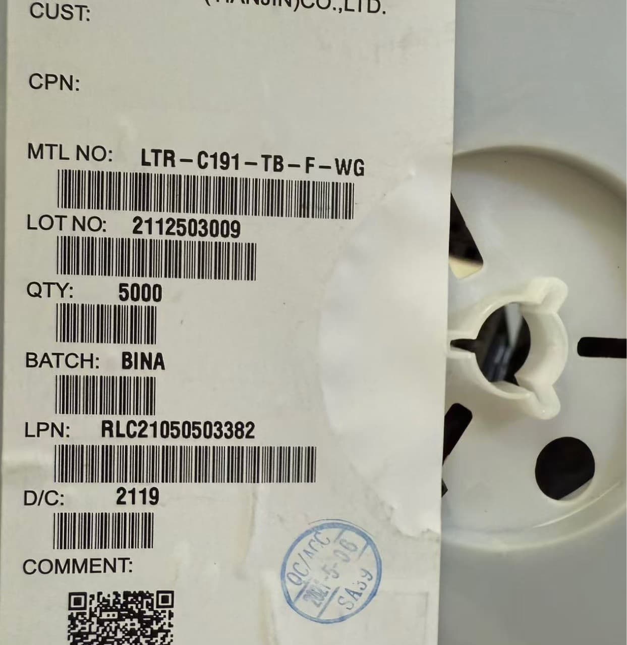 LTR-C191-TB-F-WG Liteon Surface Mount 0603 Black Colloid 940nm Infrared Sensor