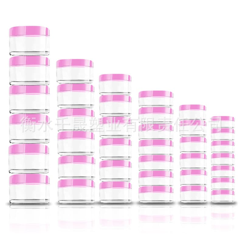 Transparent Round Plastic Cream Box Bottle Face Cream Jar Spin Cap Sample Test Tube Wide Mouth Soft Box Cosmetic Packaging
