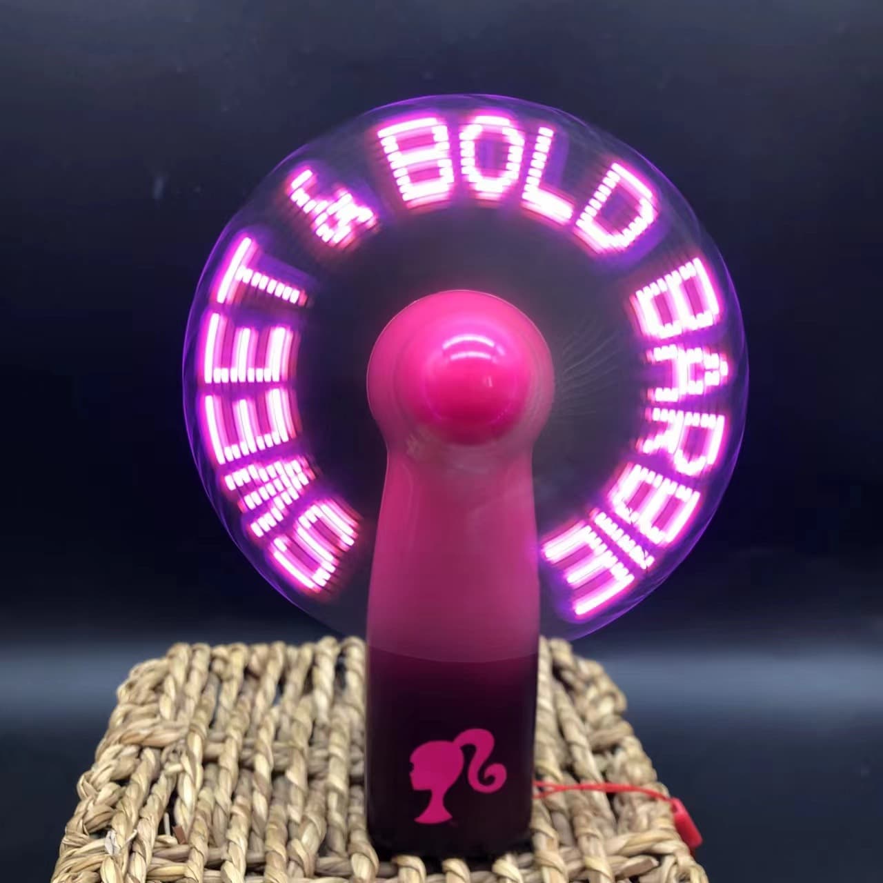 Mini Fan with LED Display Text, Mini Charging Fan, Mini Electric Fan, LED Display Fan