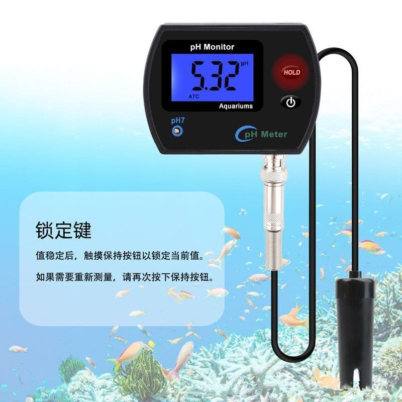 Online pH Monitor with Digital Display for Aquarium and Aquaculture Water Acidity and Alkalinity Testing