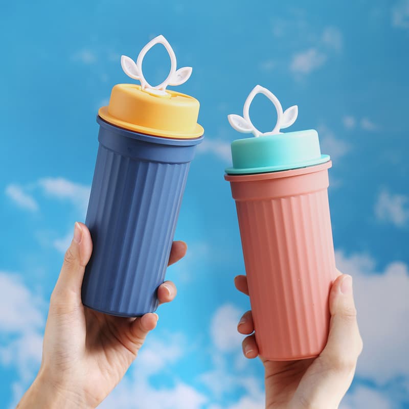 Trendy Minimalist Portable Plastic Cup, Sealed Water Bottle, Outdoor Travel Milk Tea Coffee Cup with Lid and Handle, Gift