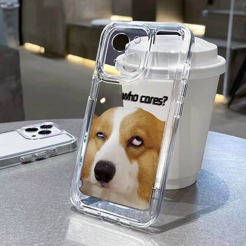 Funny Corgi Space Case for Apple 14 iPhone 15 Colorful 11 Pro Max Transparent XR/XS Soft Case