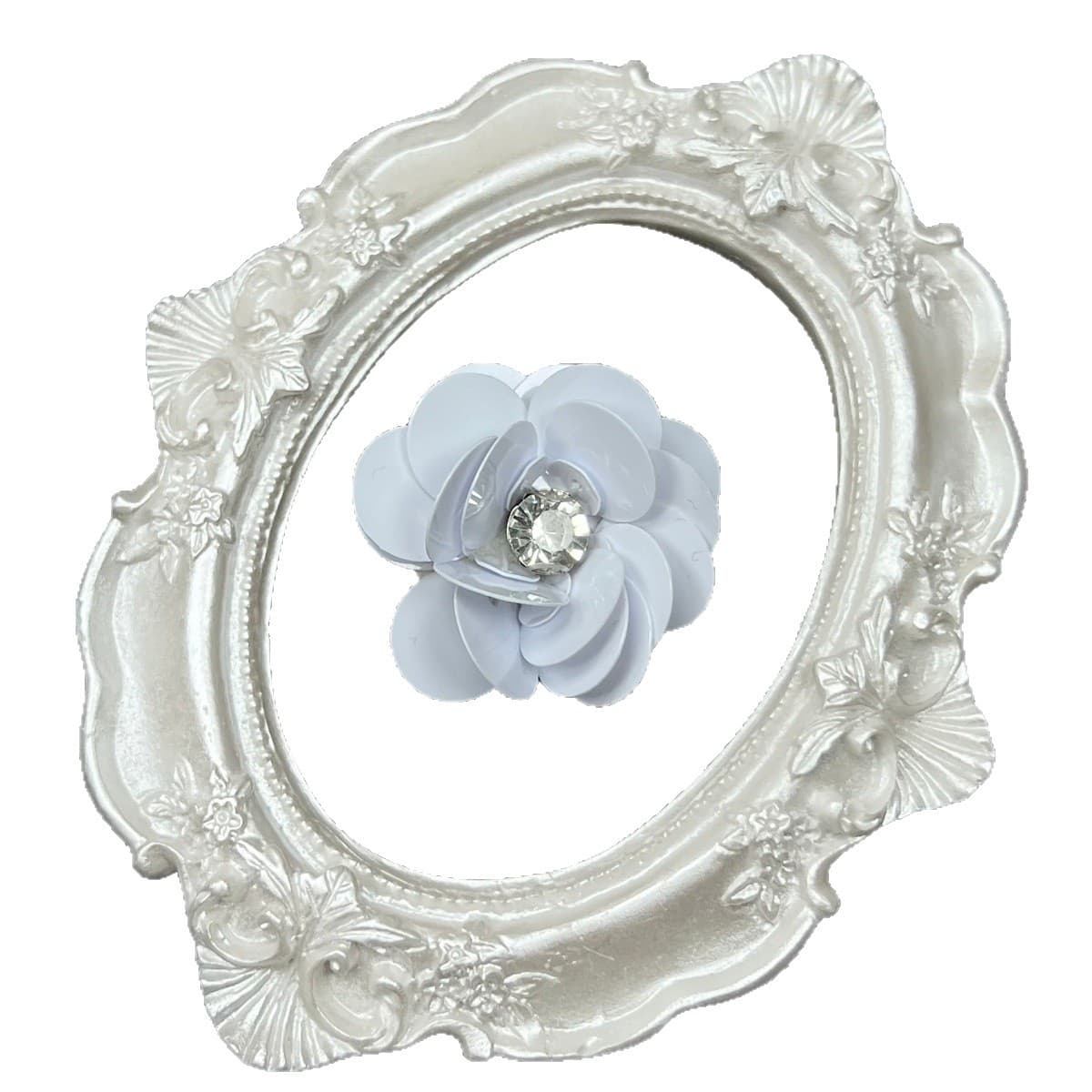 Wholesale DIY Croc Shoe Charms & Accessories - 3D Camellia Pearl Rhinestone Glitter Flower Shoe Decorations