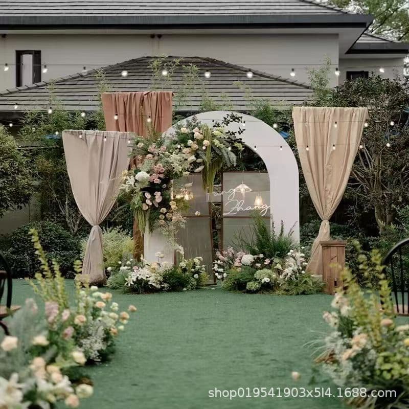 New Wedding Tulle Fabric Stretch Milk Silk Drape Ceiling Wave Cloth Hotel Stage Background Birthday Decoration