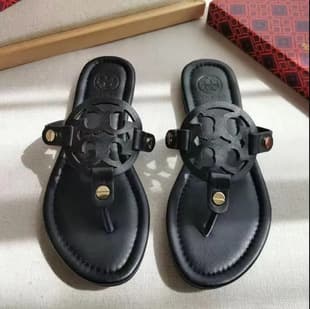 Cross-border Export Women's Flip Flops Beach TB Sandals Cross-border Women's Toe-clip Slippers New Style