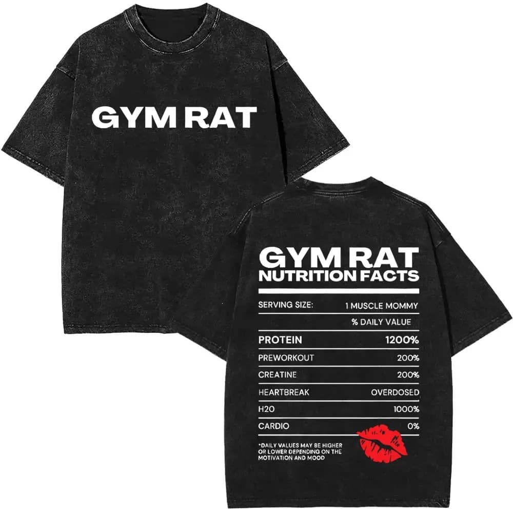Couple T-Shirt Gym Women Casual Wash Style Mouse Unisex Funny Men T-Shirt Pure Cotton
