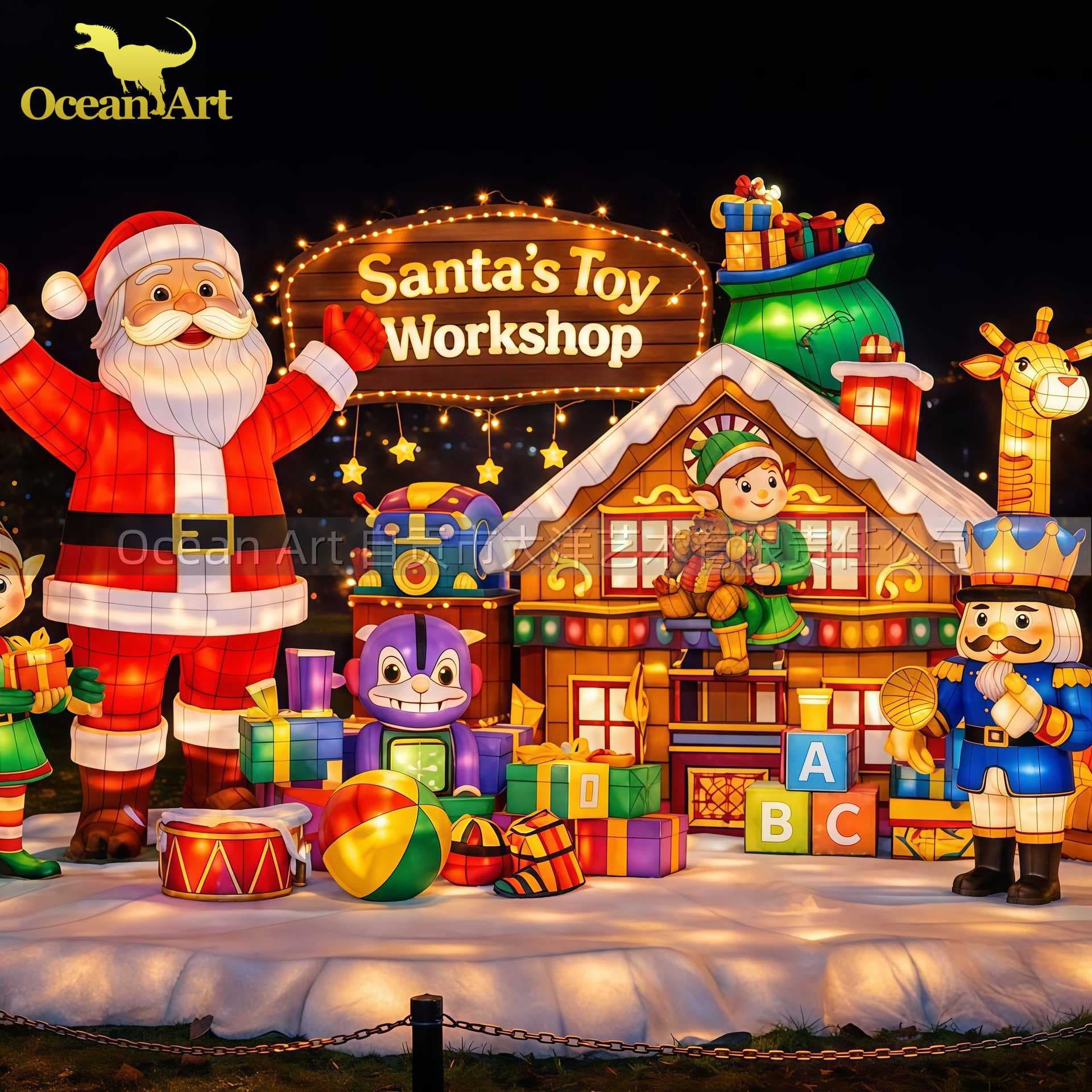 Cross-border Christmas light show lantern manufacturer, Zigong lantern festival production, holiday decorative lights planning, lantern exhibition installation