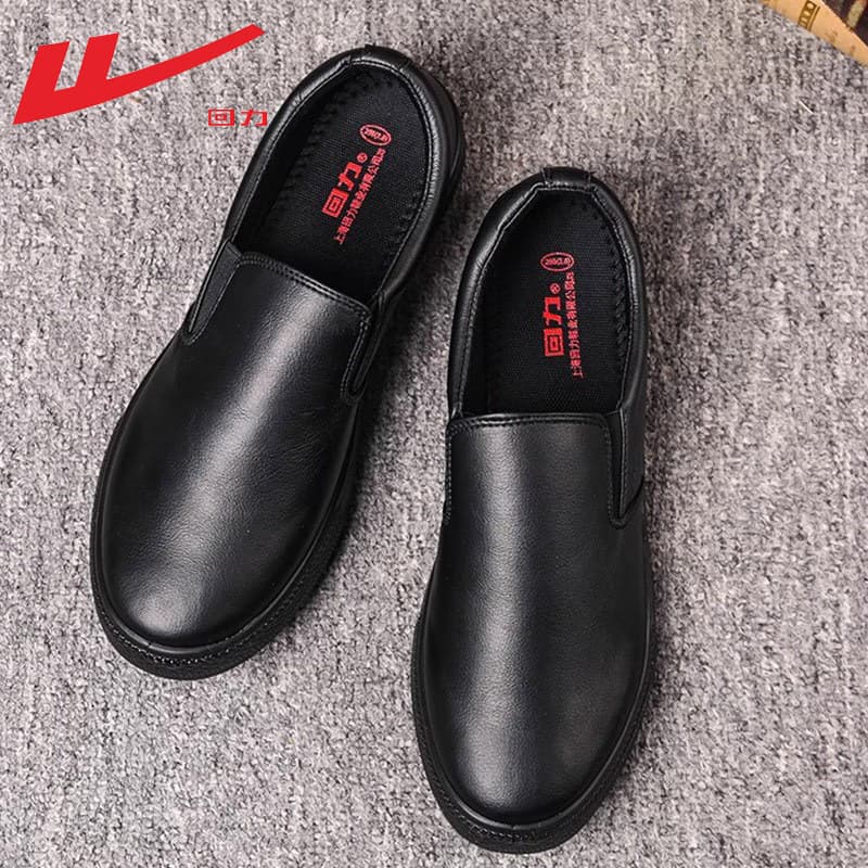 Warrior Men's Commuter Leather Shoes New Fashion British Style Business Men's Shoes Slip-On Work Shoes Wholesale