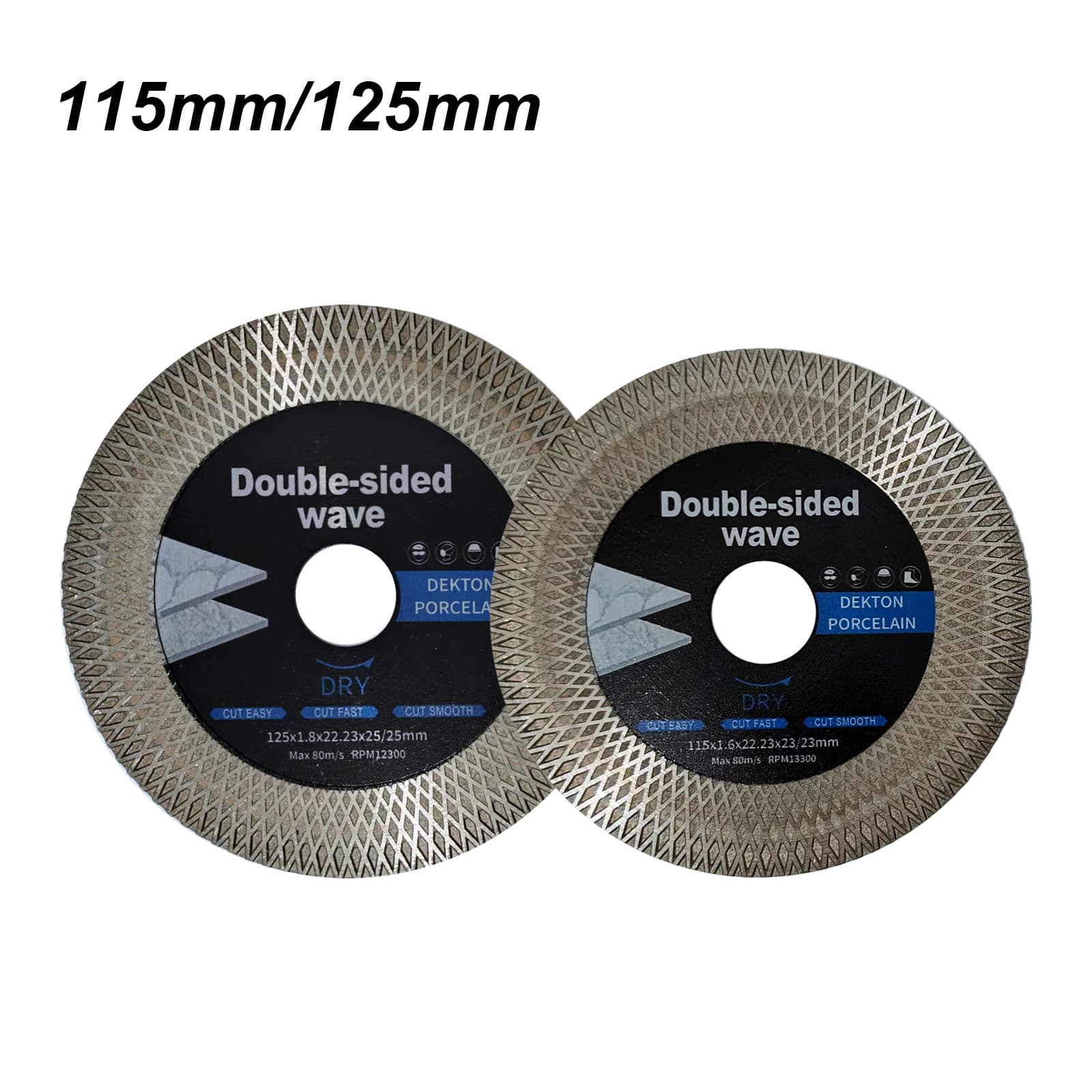Factory custom full-tile cutting disc, widened mesh wave hot-pressed diamond cutting disc, marble cross-border same model