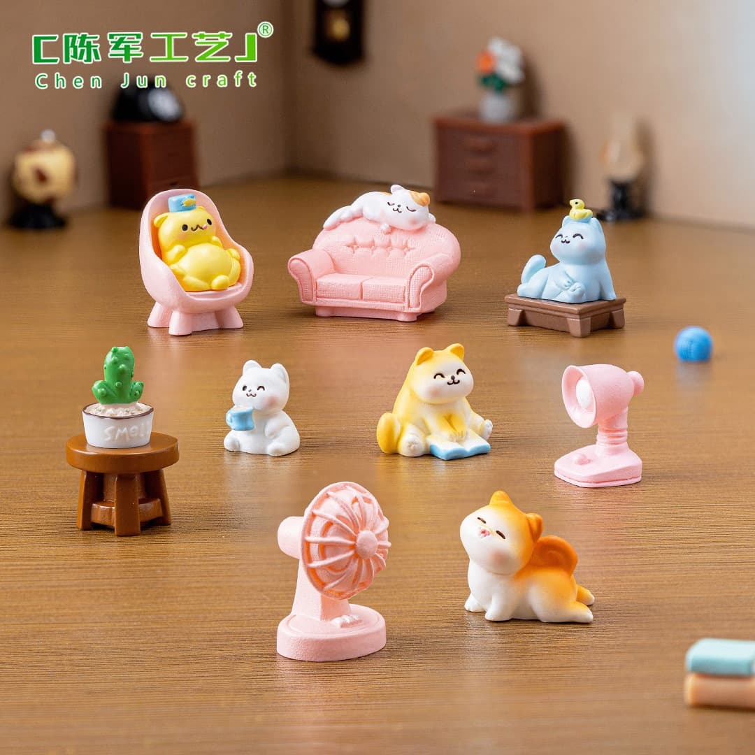 New Cat Daily Life Micro Landscape DIY Decoration Accessories Cat Daily Resin Figurines