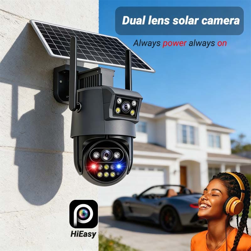 New Cross-border Hieasy 4G Bullet & Ball Linkage Camera HD Night Vision Monitoring WiFi Solar Camera