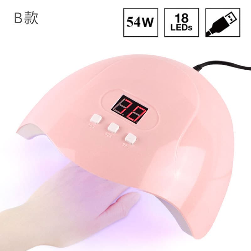 Cross-border 54W Mini Nail Lamp Curing Light 18 LED Beads Gel Nail Polish UV Light Nail Lamp Machine