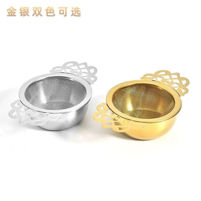 In stock 304 stainless steel tea strainer, creative new style tea filter, teapot filter, lace-edged tea set accessory