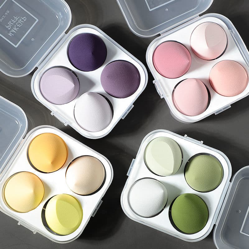 Ultra Soft Boxed Beauty Blender Egg Non Powder Absorbing Dry Wet Use Makeup Sponge Cosmetic Egg For Face Body