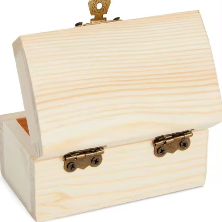 Customized pine small box jewelry box wooden box solid wood packaging box hand-painted custom small wooden box solid wood