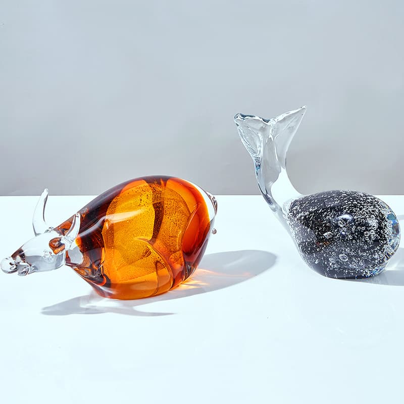 Modern Minimalist Creative Glass Desktop Ornament for Living Room, Entryway, Home Office Desk Premium Soft Decoration