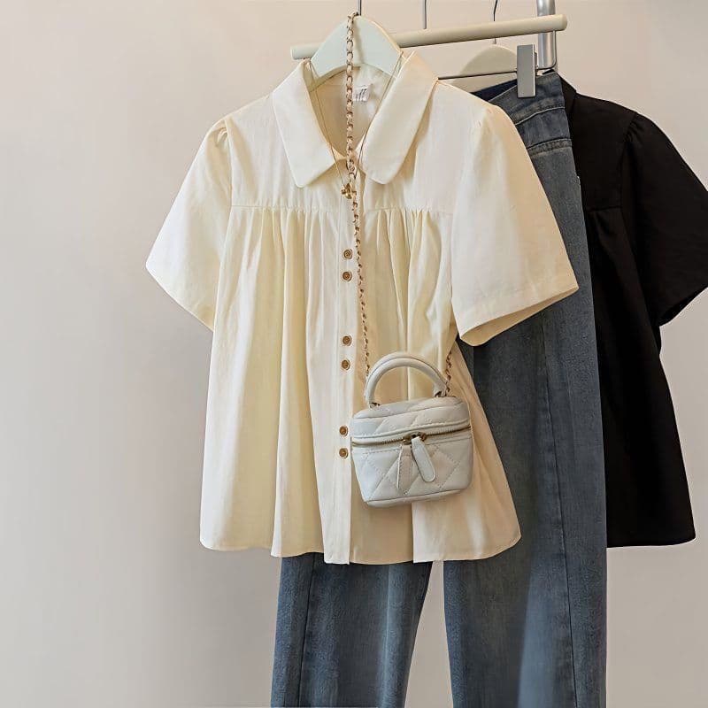 Women's short-sleeved shirt 2026mm new slim and slightly fat flesh-covering top short fat mm plus size women's summer top