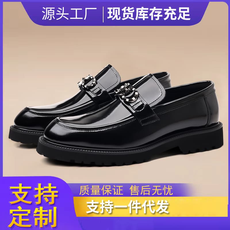 Autumn British Style Men's Loafers Business Leather Shoes Casual Penny Loafers Patent Leather Men's Shoes