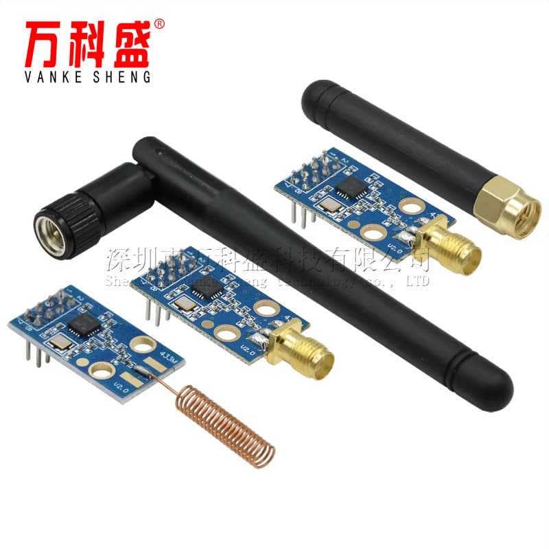 SMA + Rubber Duck Antenna CC1101 Wireless Module 433M Data Transceiver Module with Antenna Enhanced Gain