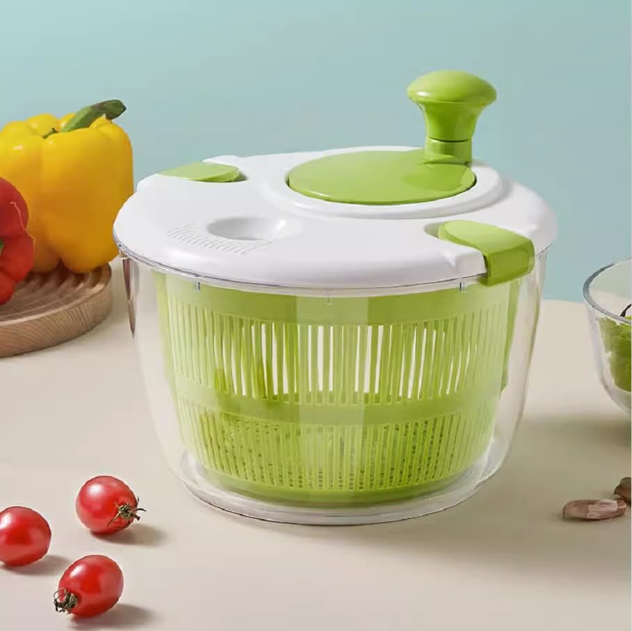 Salad Vegetable Dehydrator Household Kitchen Tool Manual Drying Machine Water Drain Artifact Fruit Vegetable Washing Basin