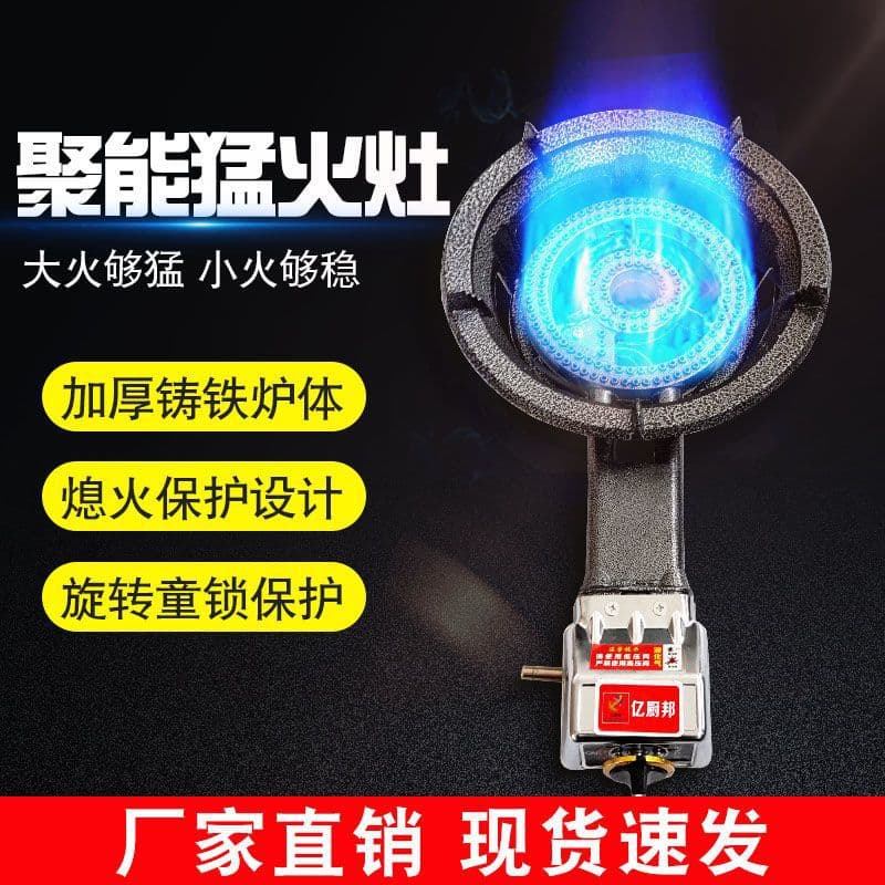 Leak-Proof Flame Failure Protection Cast Iron Low-Pressure Gas Stove, Single Burner, LPG/Natural Gas, Even Flame for Simmering