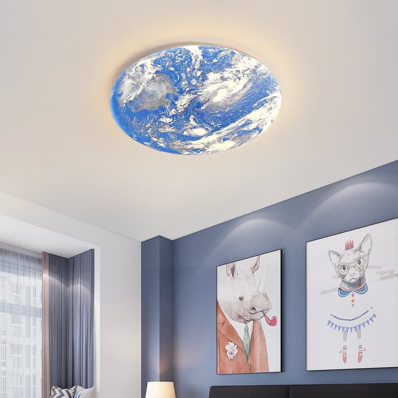 Home Living Room Ceiling Lamp Moon Earth Planet Bedroom Ceiling Light Acrylic Bedroom Lamp Room Home Decor Lighting