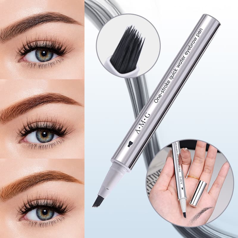 Cross-border AMG Quick-Dry Brow Pen with Natural Hair-Like Strokes, Defined and Long-Lasting, Smudge-Proof Wild Brows