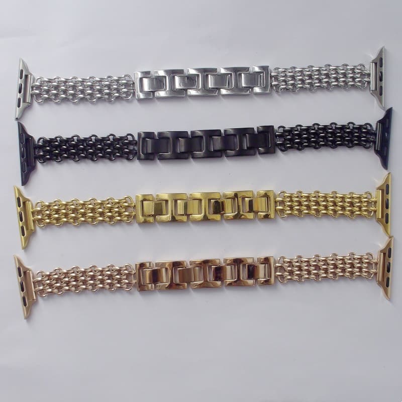 Fashionable Woven Stainless Steel Apple Watch Band Metal Bracelet Comfortable Wristband for Apple Watches Stylish Accessory