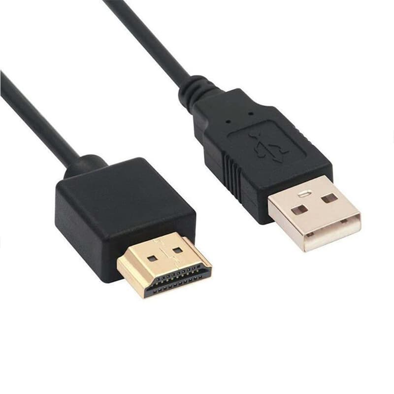 USB to HDMI Male Power Cable, 0.5m HDMI Cable HDMI Male to USB Power Connection Cable