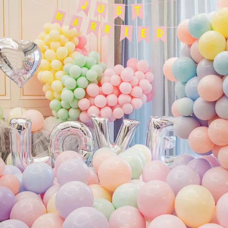 Wholesale Macaron Balloons All Sizes Round Thickened Latex Balloons Birthday Balloon Decoration Wedding Balloons