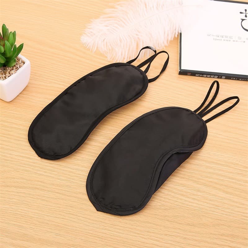 Minimalist Sleep Aviation Eye Mask, Team Training Game Pure Black Eye Mask, Travel Outdoor Eye Protection Mask
