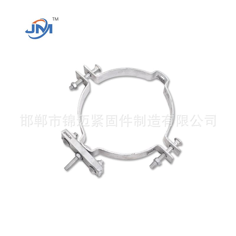 High-quality hot-dip galvanized flat iron hoop, hoop for power and communication poles, power iron accessories.