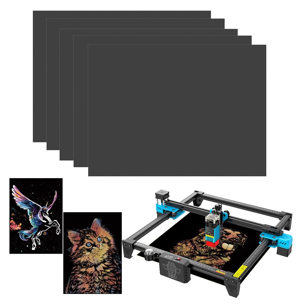 Laser engraving machine DIY colored art paper card engraving material laser color gradient drawing paper kit