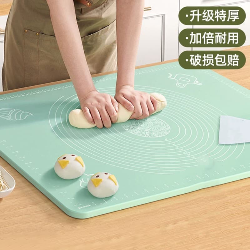 Food-grade silicone kneading mat, household rolling pin and cutting board mat, non-slip, extra-large size, suitable for kitchen dumpling making.