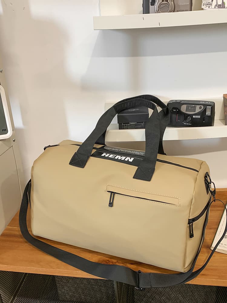 Large Capacity Travel Bag, Fitness Shoulder Bag, Water-Resistant, Trendy Casual Crossbody Bag, Lightweight Business Trip Storage Duffle