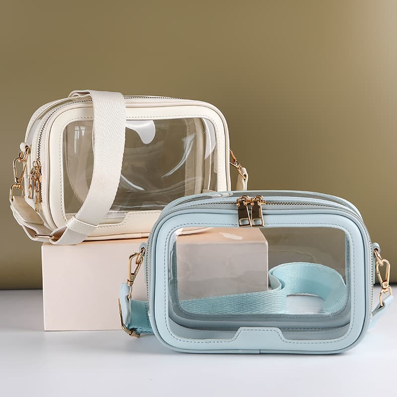 Women's bags women's bags 2025 new transparent crossbody bag fashion trend cosmetic bag women's cross-border shoulder bag bags