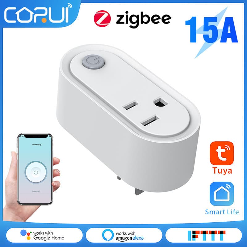 NEO Tuya ZigBee 3.0 Smart US Standard Socket 15A Connect Tuya Gateway Voice Control