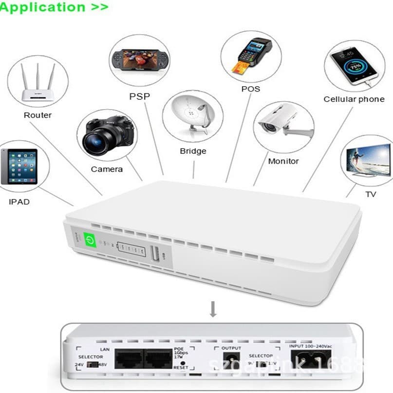 Power Supply PS Intermittent 9UPSMI Router Backup Uninterruptible MINI Mobile 12 DC Routing