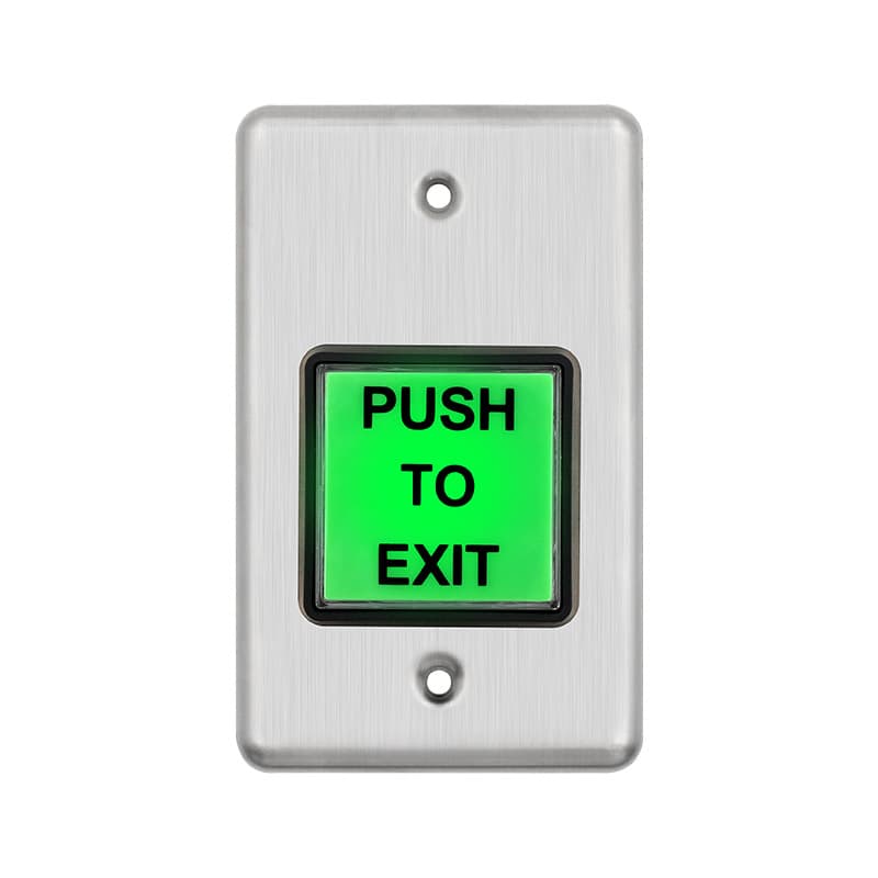 PUSH TO EXIT Special Access Control Switch Metal Panel Self-resetting Button Europe and America Special Exit Switch