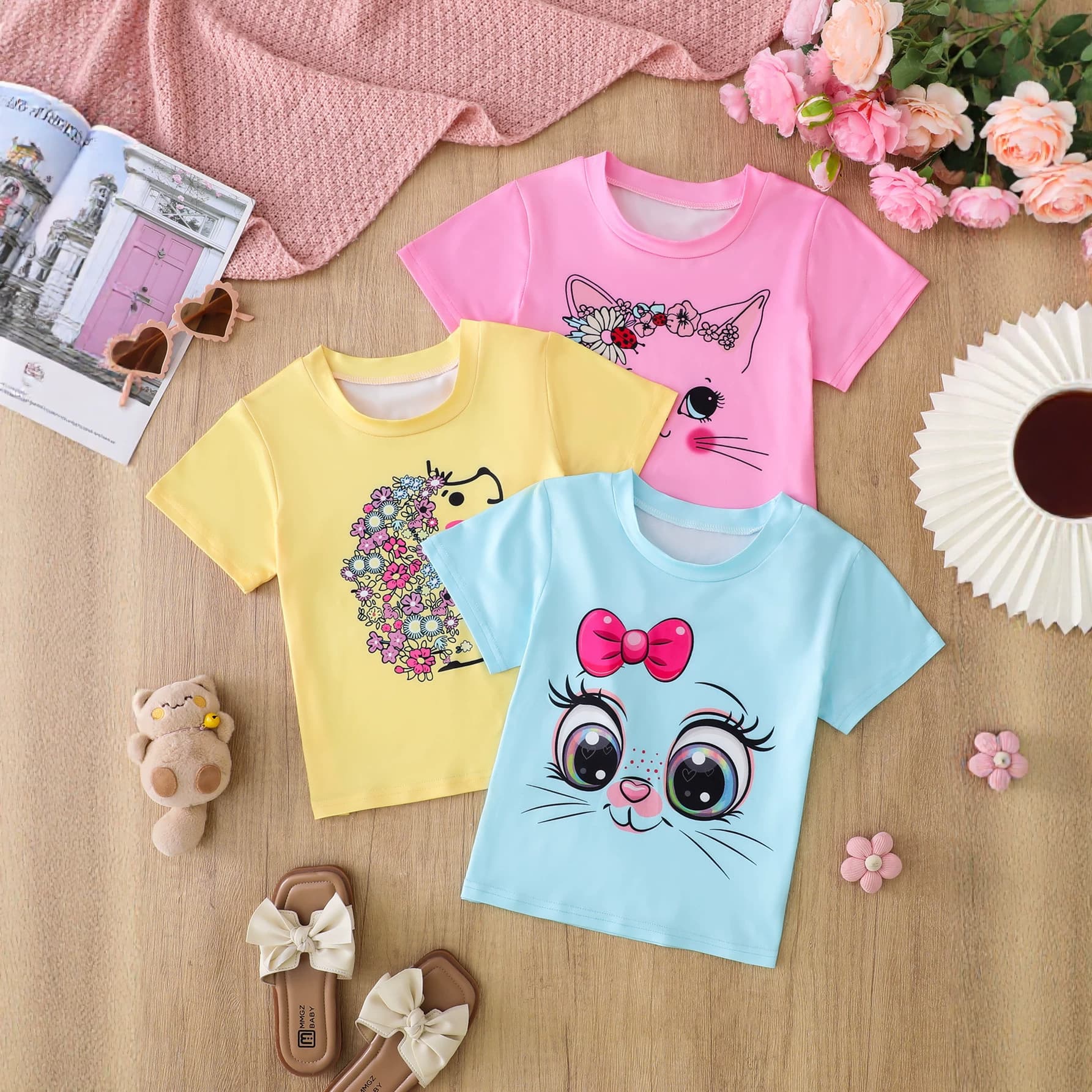 Kids Short Sleeve 2026 Summer New Arrival, Printed Cartoon Short Sleeve T-Shirt for Children, In Stock