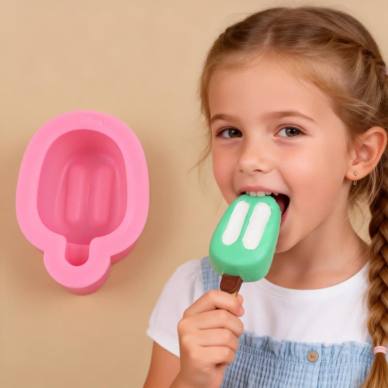 Ice Cream Silicone Mold, Mosquito Repellent Aromatherapy Gypsum Diffuser Mold, Chocolate Popsicle Soap Making Mold